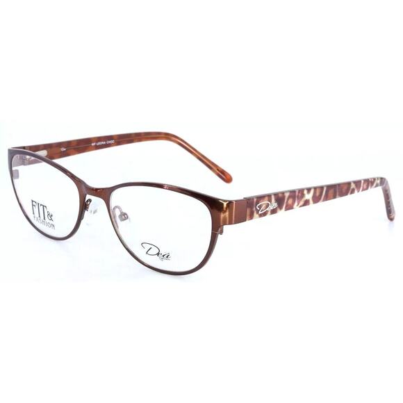 DEA BY FATHERADZ LEORA F LEORA CHOC 53 18 140 Eyeglasses - Picture 1 of 4